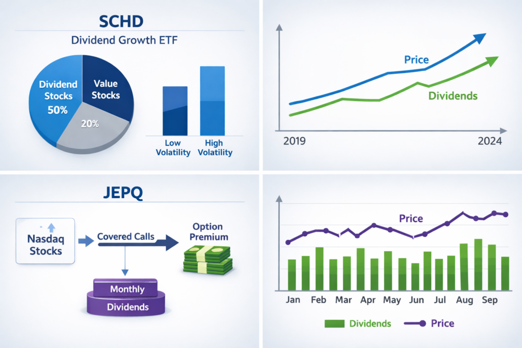 SCHD JEPQ 전략 비교 자산 리스크 대응 2026 SCHD 구조