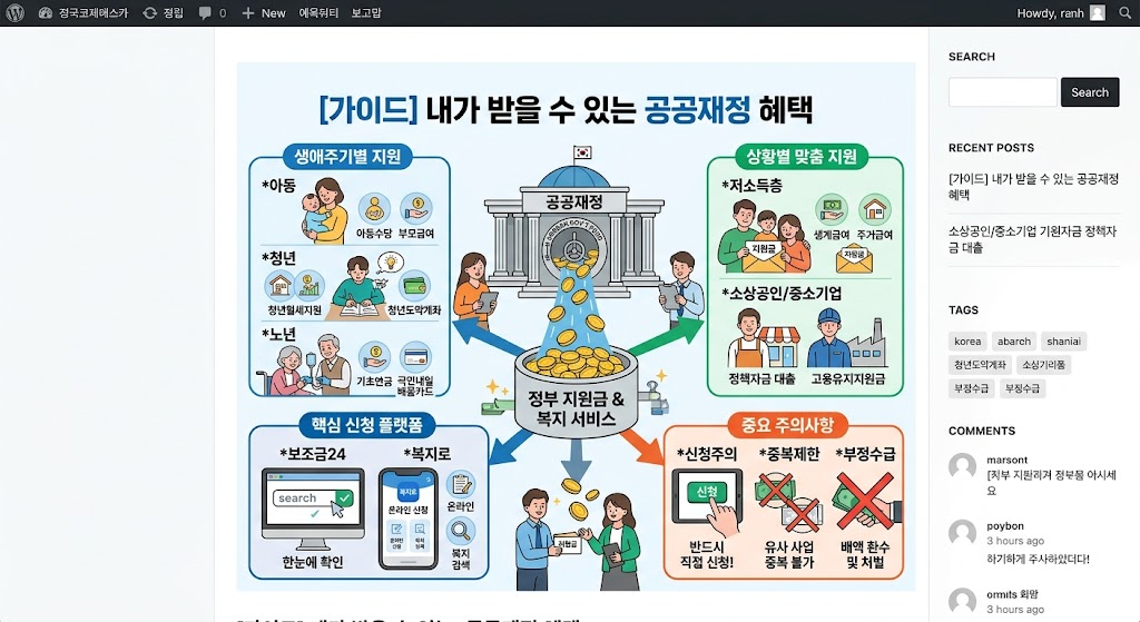[가이드] 내가 받을 수 있는 공공재정 혜택: 정부 지원금과 복지 서비스 완벽 정리
