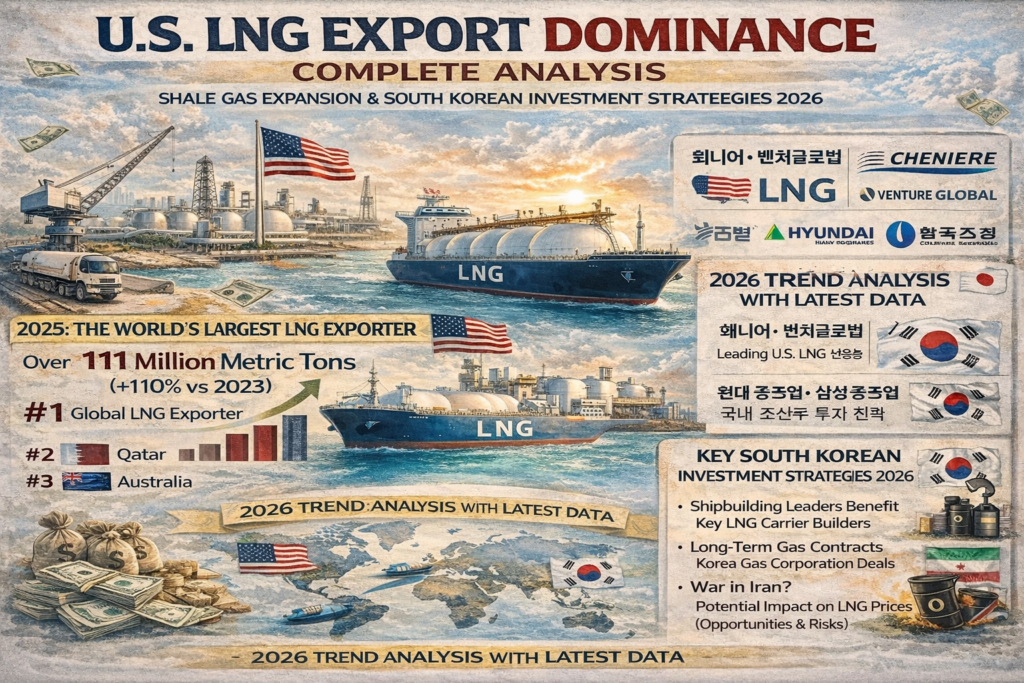 미국 LNG 수출 패권 완전 분석 — 셰일가스 글로벌 확장과 한국 투자 전략 2026 1 미국 LNG 수출 패권 완전 분석 — 셰일가스 글로벌 확장과 한국 투자 전략 2026