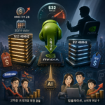 엔비디아 스펙다운 검토로 흔들리는 HBM4E 12단 적층 반도체와 삼성전자·SK하이닉스의 AI 메모리 경쟁 개념 이미지